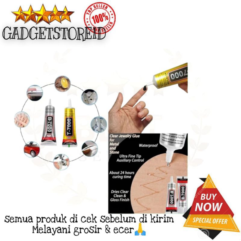 

GG - Lem Perekat LCD Touchscreen T-7000(Hitam) B-7000(transparan) 15ML / Lem Super Multifungsi / Lem Super Kuat