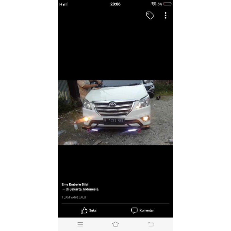 tanduk mini bemper depan mobil innova lama