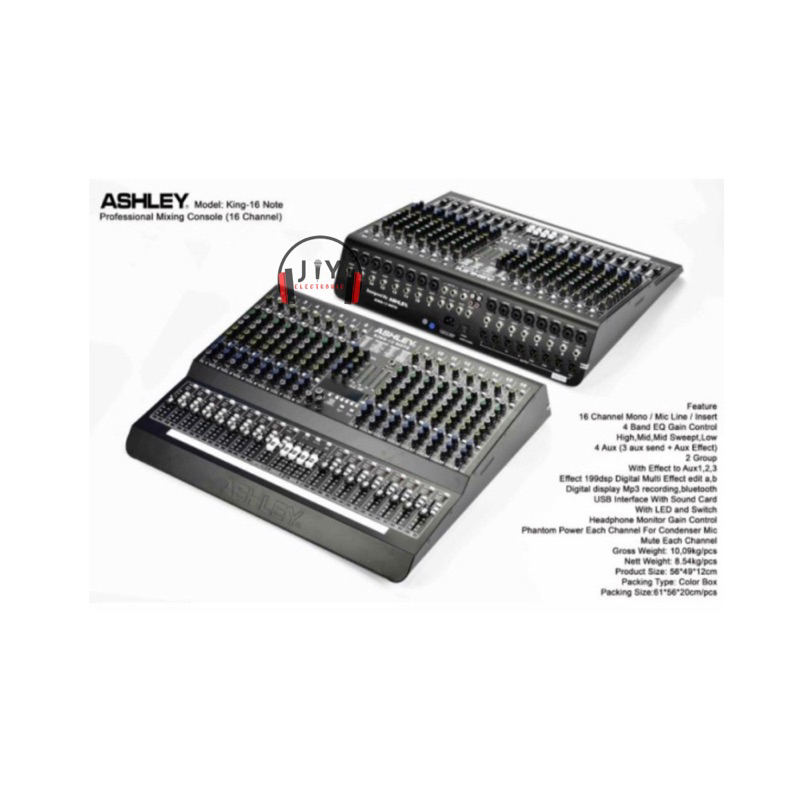 Audio Mixer Ashley 16 Channel King-16 Note King 16Note King 16 Note