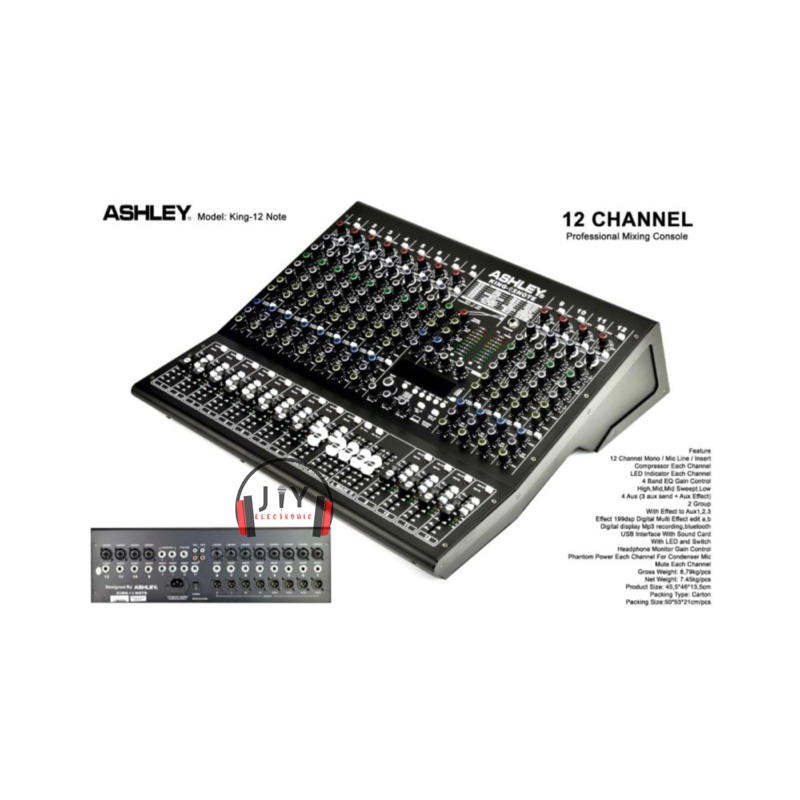 Audio Mixer Ashley 12 Channel King-12 Note King 12Note King 12 Note Original