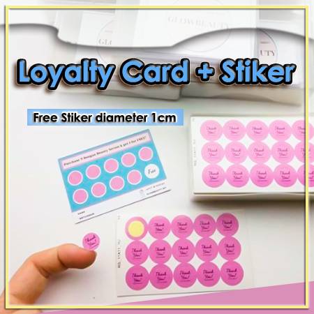 

PAKET HEMAT - Member card dan Stiker / Loyalty Card Kartu Member Custom Kartu Langganan Sticker Logo