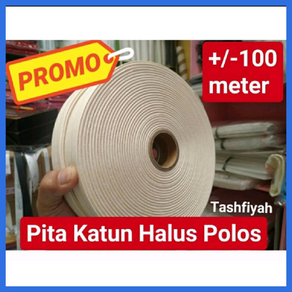 

Label Katun 1.5 cm Polos Roll kanvas 1,5cm 1 2 cm