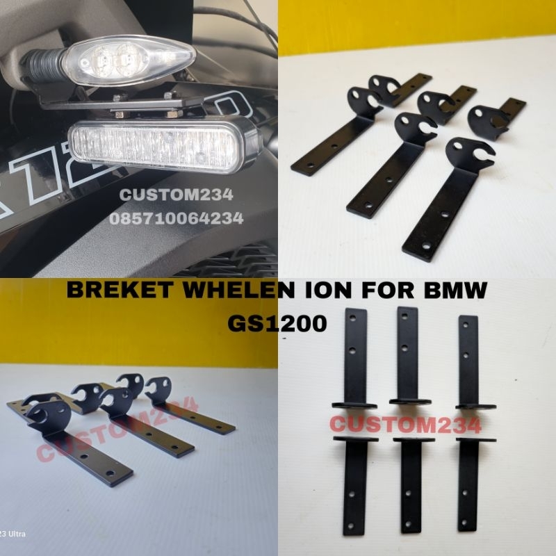 breket pangkon whelen ion untuk bmw gs1200 posisi di lampu senn