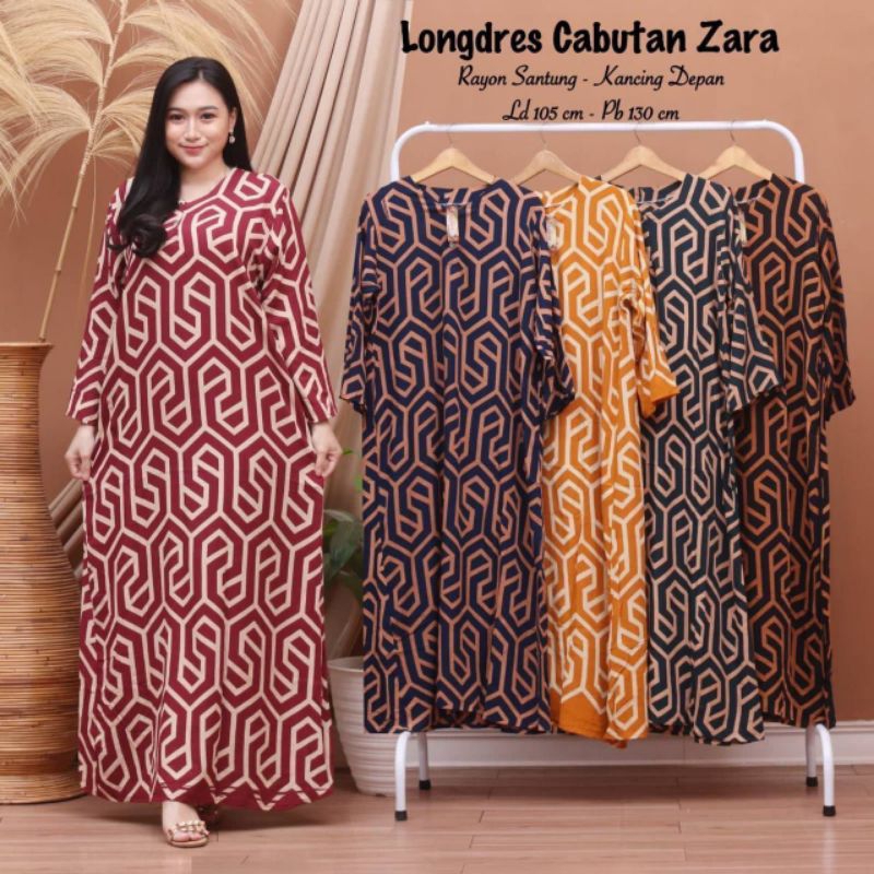 100 Ribu 3 Pcs daster longdress batik / longdress panjang / daster rayon