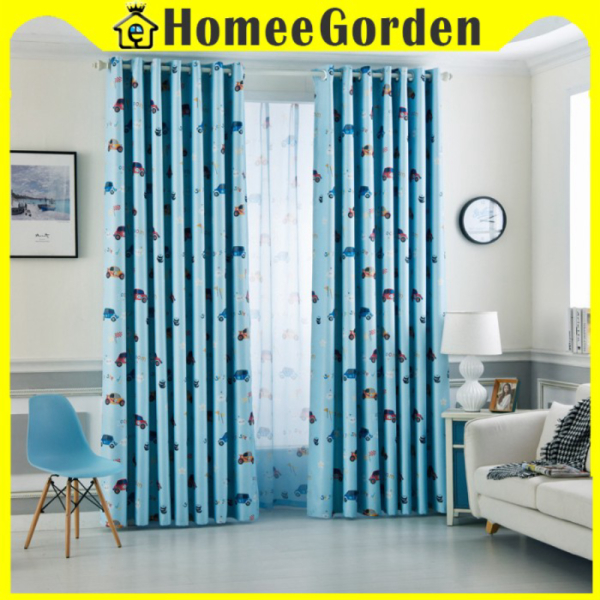 Dijual Gorden blackout jendela karakter Gordyn biru mobile anak laki laki - L100xT265 Limited