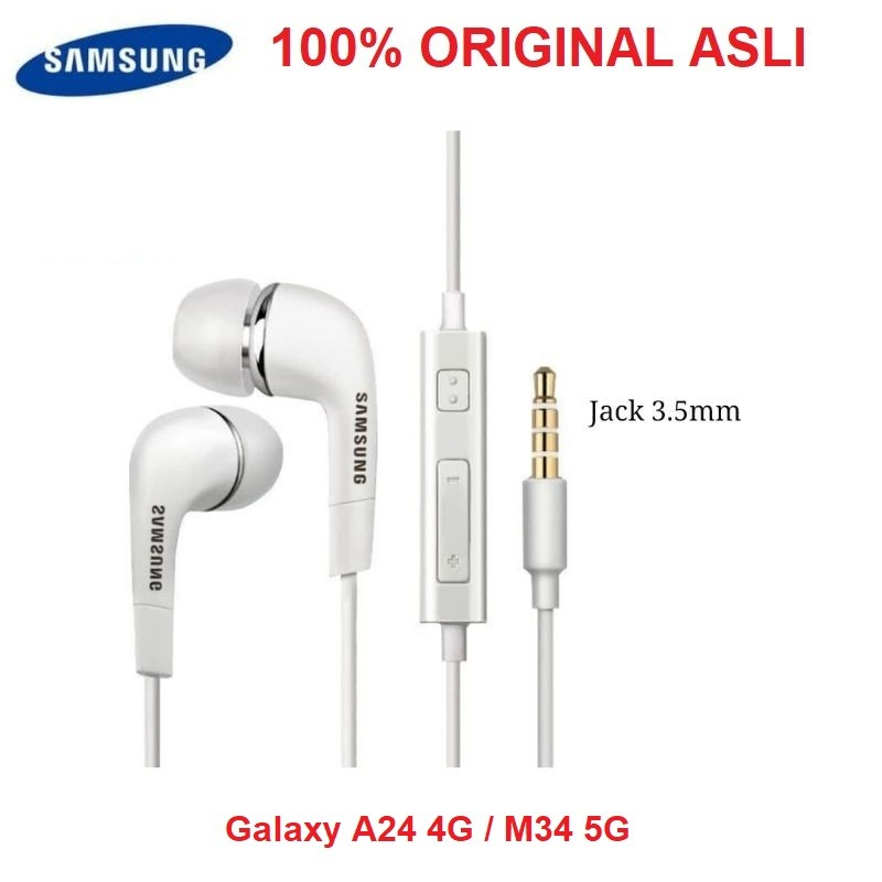 Headset Earphone Handsfree Samsung A24 4G M34 5G Original100%