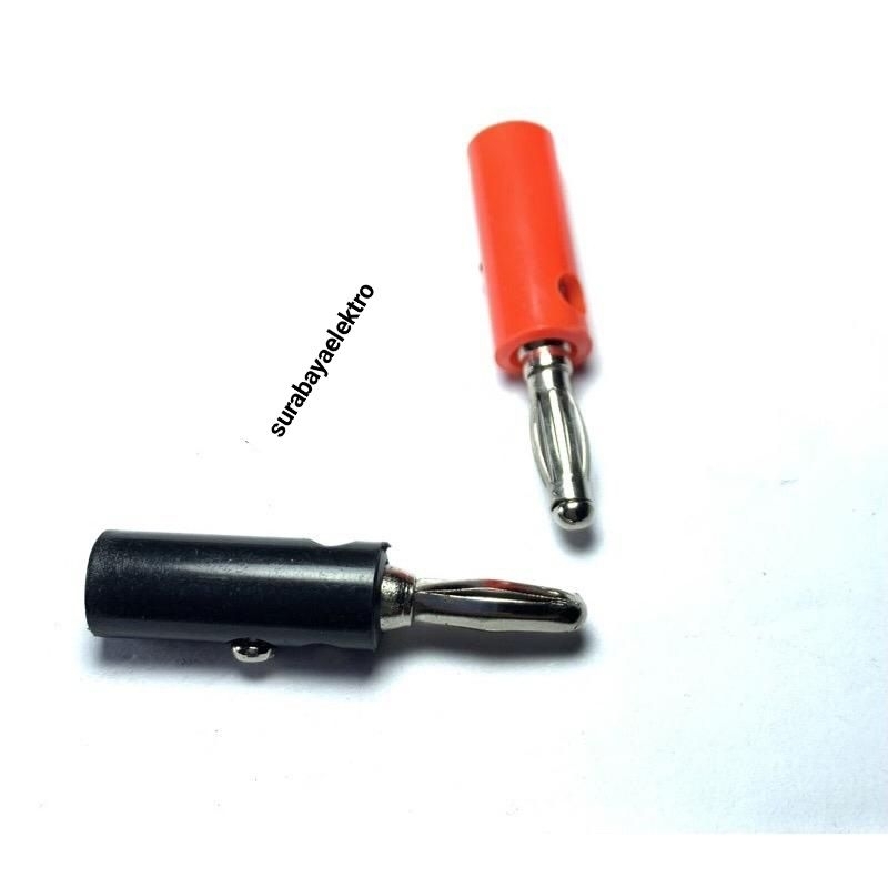 JACK JECK JEK BANANA MALE/BANANA JACK MALE/JANTAN PLUG CONECTOR SPEAKER