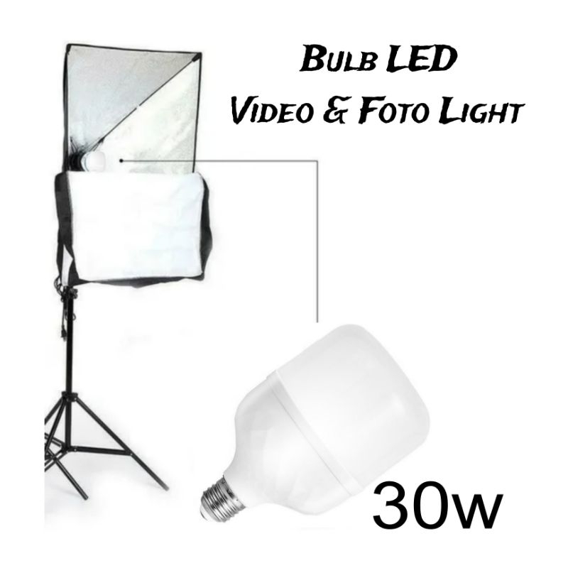 Bohlam LED Video Light E27 Single Lamp Holder Softbox Socket Lampu CRi