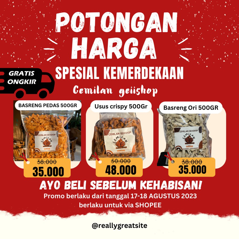 

BASRENG 500GR PEDAS DAUN JERUK VIRAL CEMILAN GEIISHOP