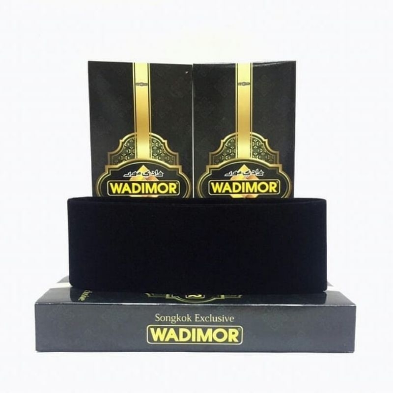 Wadimor Peci Hitam Polos AC Polos Standar Songkok Hitam Peci AC Termurah fashion muslim pria Dewasa