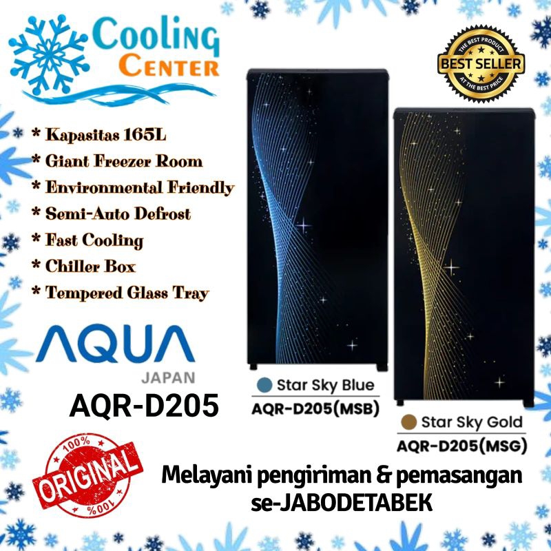 AQUA KULKAS 1 PINTU AQR D205 / AQR D205 MSB / MSG