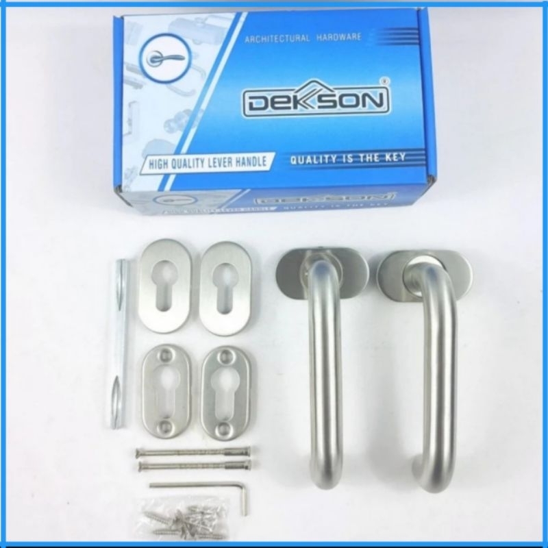 Handle Pintu Aluminium Dekson LHTR 84030 SSS set lengkap