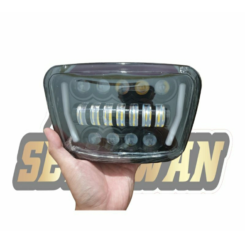 lampu depan daymaker rx king oval set batok