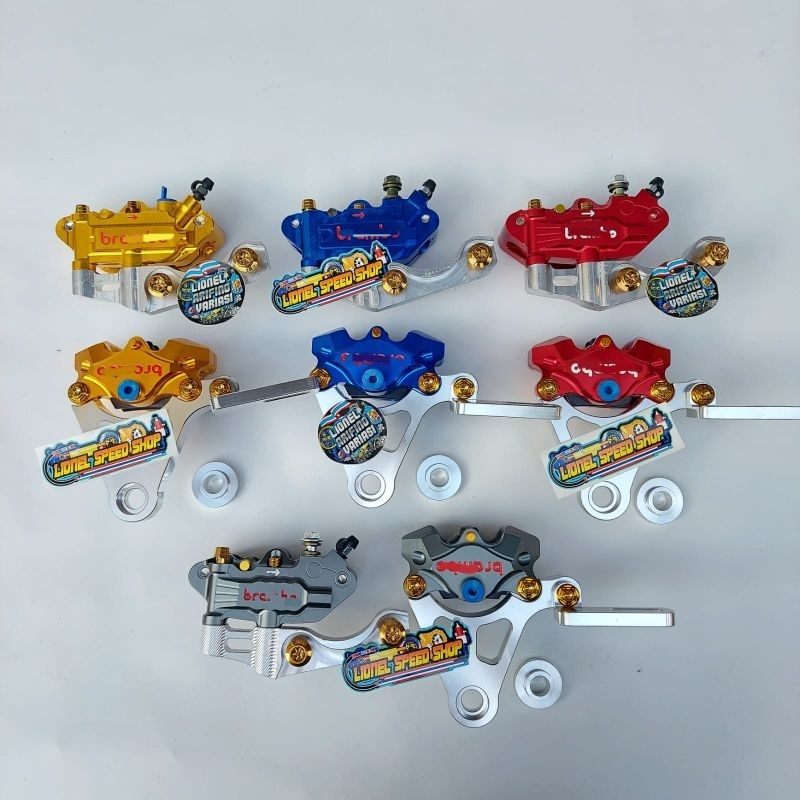 Kaliper Brb monoblock 4 piston dan 2 piston r 15 plus breket baut vixion new scorpio mx king mx new