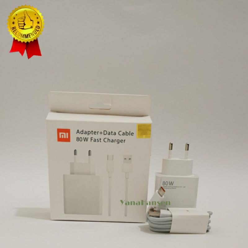 CHARGER CASAN XIAOMI MI 9T REDMI 10 ORIGINAL FAST CHARGING 80W