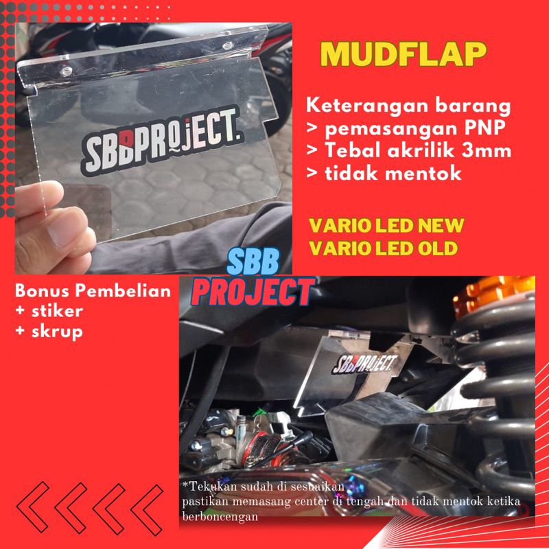 mudflap akrilik vario new/esp125 150