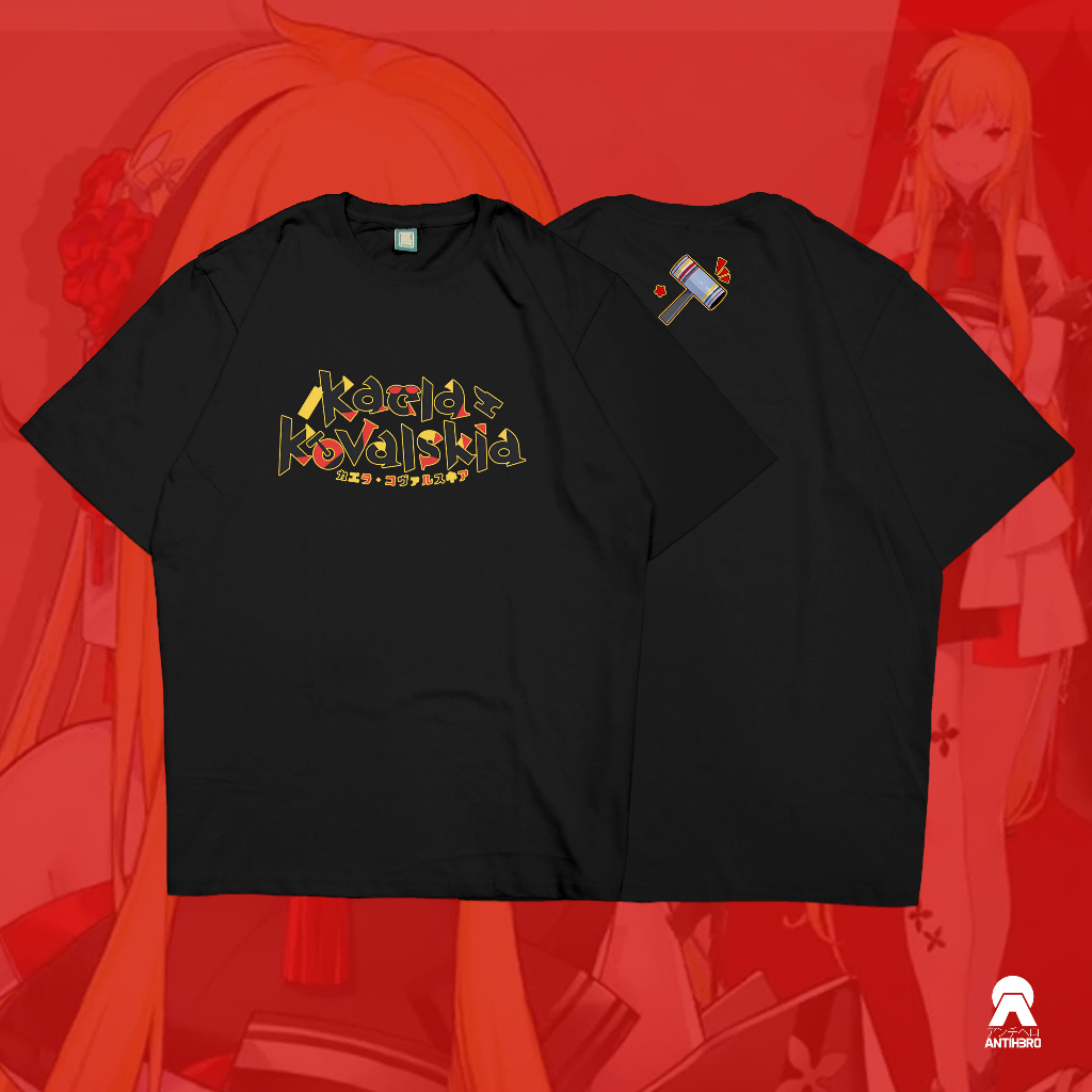 Kaela Kovalskia Ela HoloH3ro Holo ID Hololive Indonesia Kaos Anime Vtuber T-Shirt Antihero Cloth