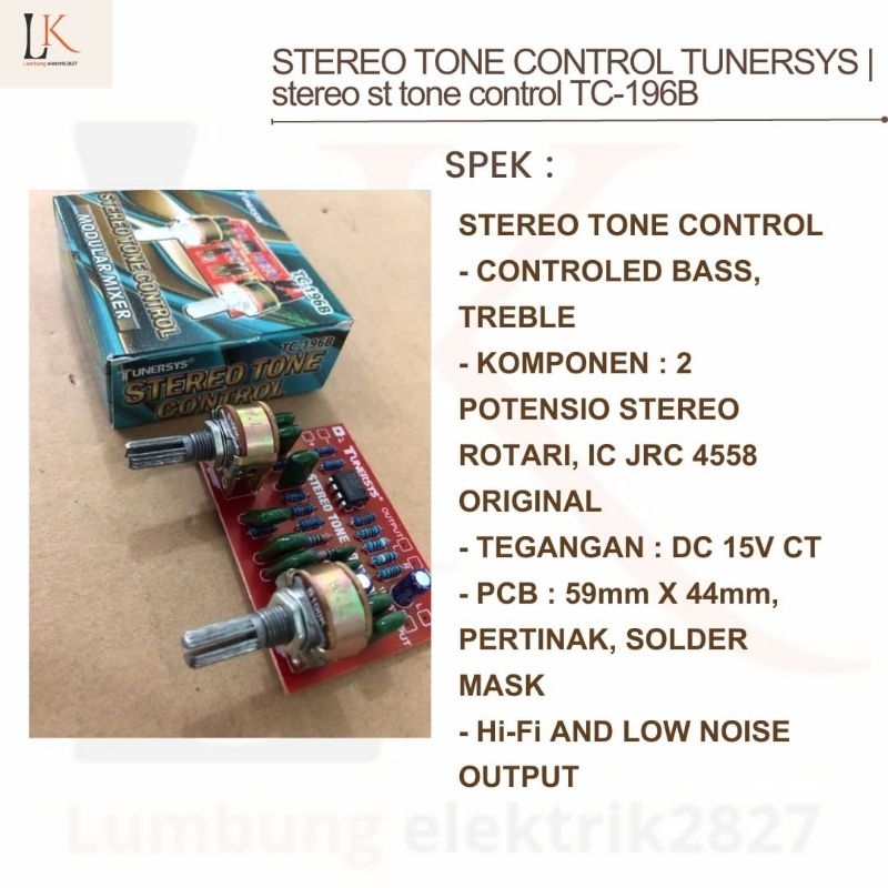 STEREO TONE CONTROL TUNERSYS | stereo st tone control TC-196B