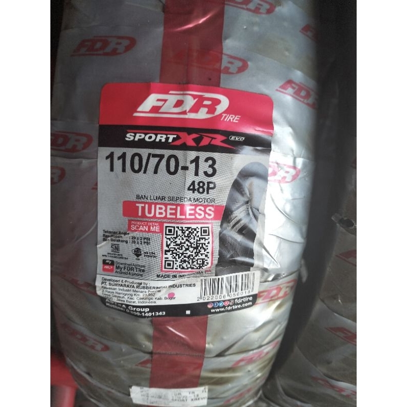 ban luar nmax depan fdr sport XR 110/70/13