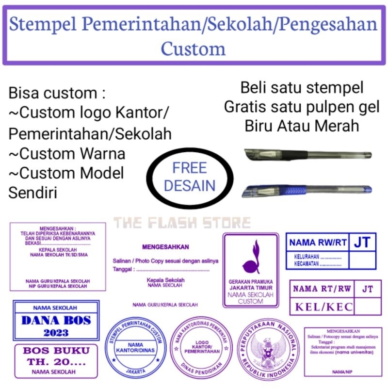 

Stempel Otomatis Pemerintahan/Sekolah/Pengesahan/Kantor/RT-RW Custom