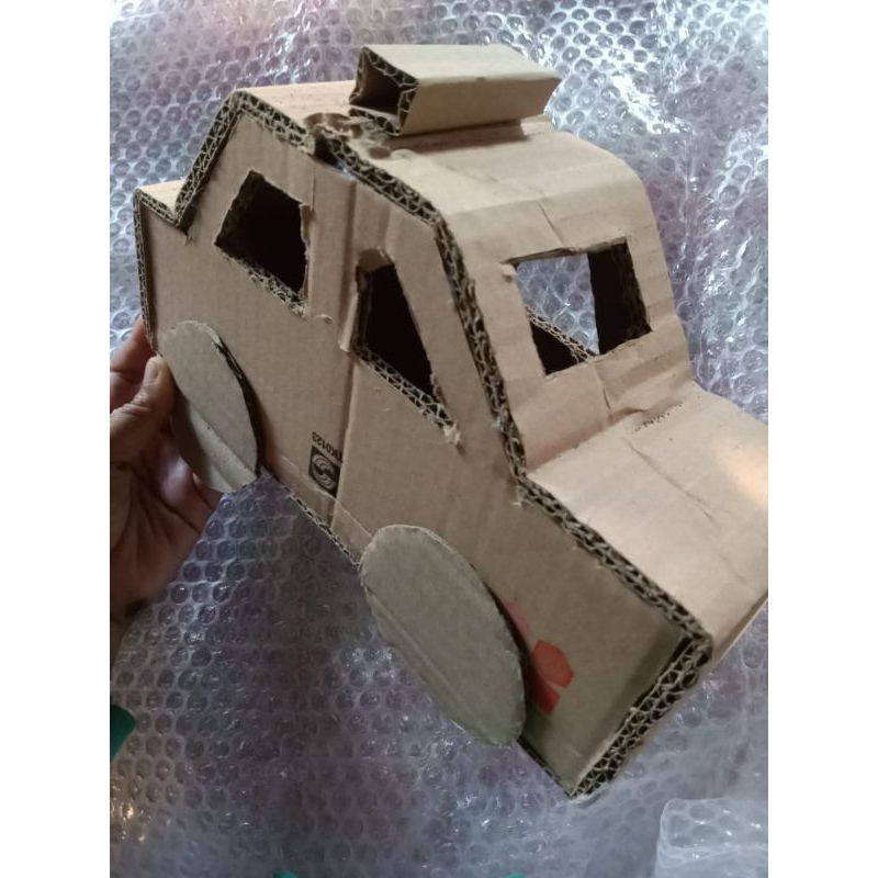 

prakarya anak sekolah dari kardus/ mobil mobilan dari kardus