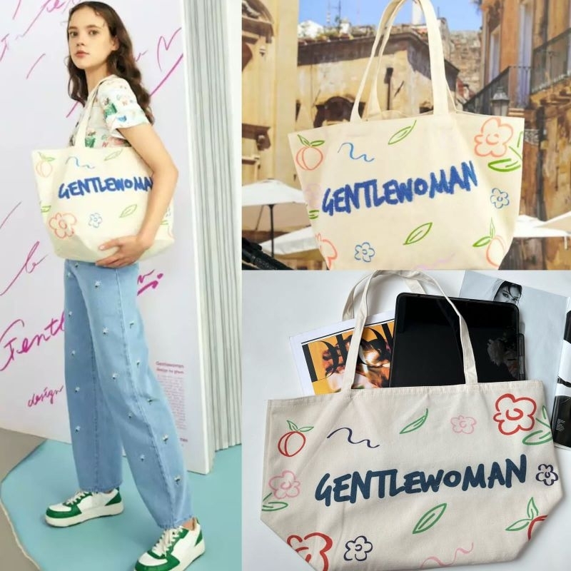 Gentle w*man logo tote bag