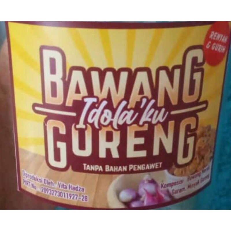 

BAWANG GORENG IDOLA'ku ASLI 100% BAWANG SUMENEP