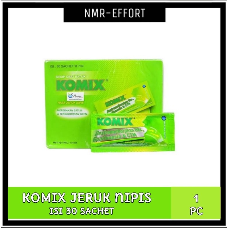 Komix Jeruk Nipis 1 Folding Box Isi 30 Sachets @ 7ml