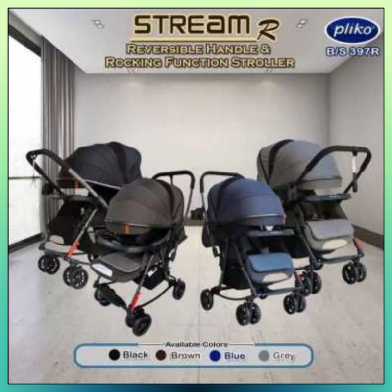 Stroller Pliko Stream 387 & Stream R 397R / Stroller Bayi Pliko 387 Stream