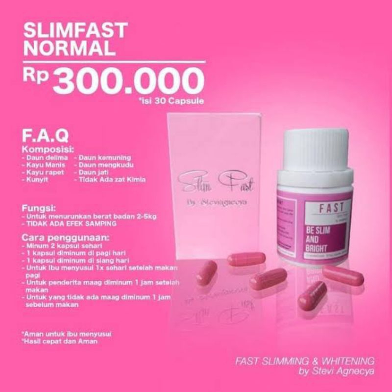 Fast Herbal Normal Fast Slimming Whitening by Steviagnecya Original