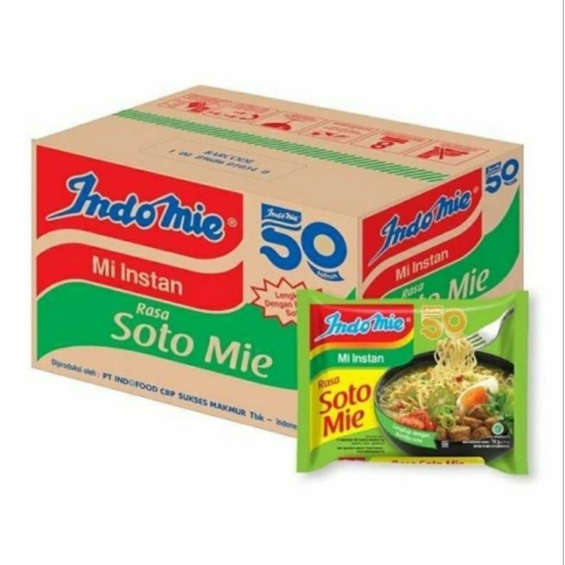 

Mie Instan Indomie Soto 70g ( 1 dus isi 40 bungkus )