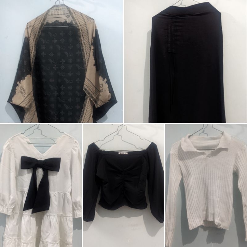 baju preloved dress knit polo outer scraft rok serut sabrina dll