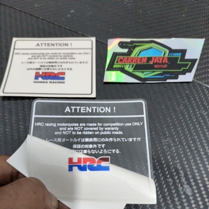 

sticker hrc attention honda