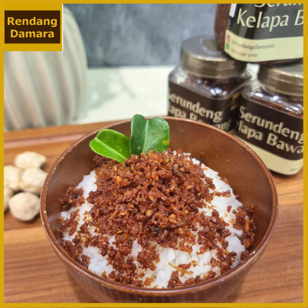 

SERUNDENG KELAPA ASLI SERUNDENG BAWANG KEMIRI LENGKUAS ENAK PRAKTIS PREMIUM QUALITY HALAL DARI RENDANG DAMARA