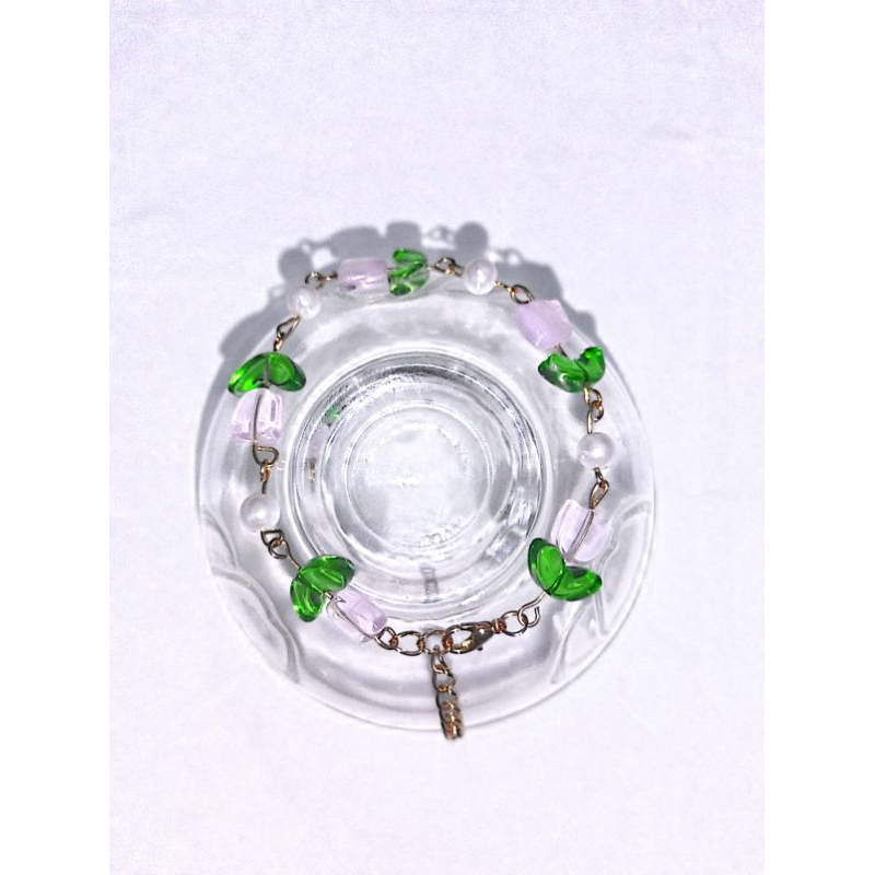 Tulips bracelet/gelang manik bunga tulip/gelang manik manik mutiara tulip