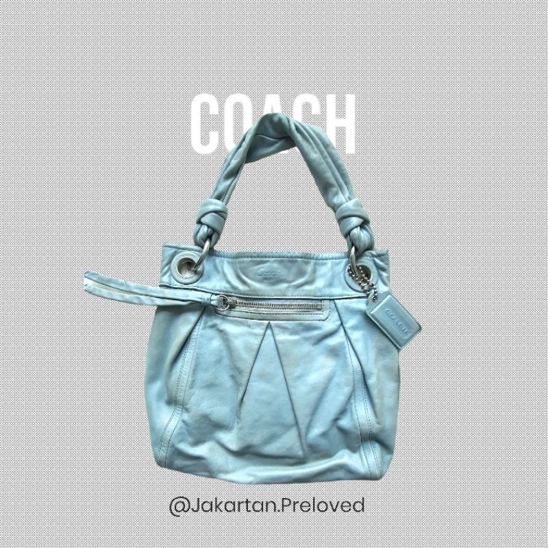 Preloved Tas Wanita Coach Aqua