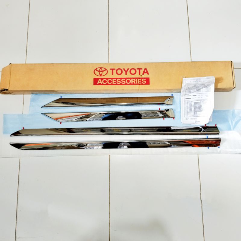 body side moulding chrome list body fortuner vrz original