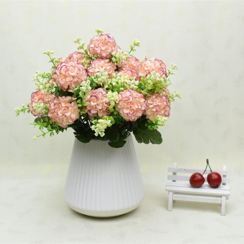 Bunga pompom / bunga artificial / bunga dekorasi / bunga premium