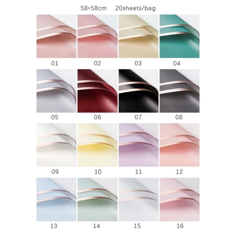 

Kertas buket kertas cellophane list gold eceran / kertas cellophane / buket wraping