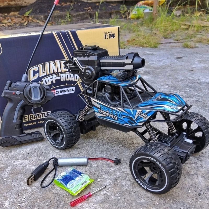 Mainan RC Crawler 8203 460 Ukuran Besar Skala 1:14 Ada Lampu Ada Pelontar | Mobil Remote Control Cra