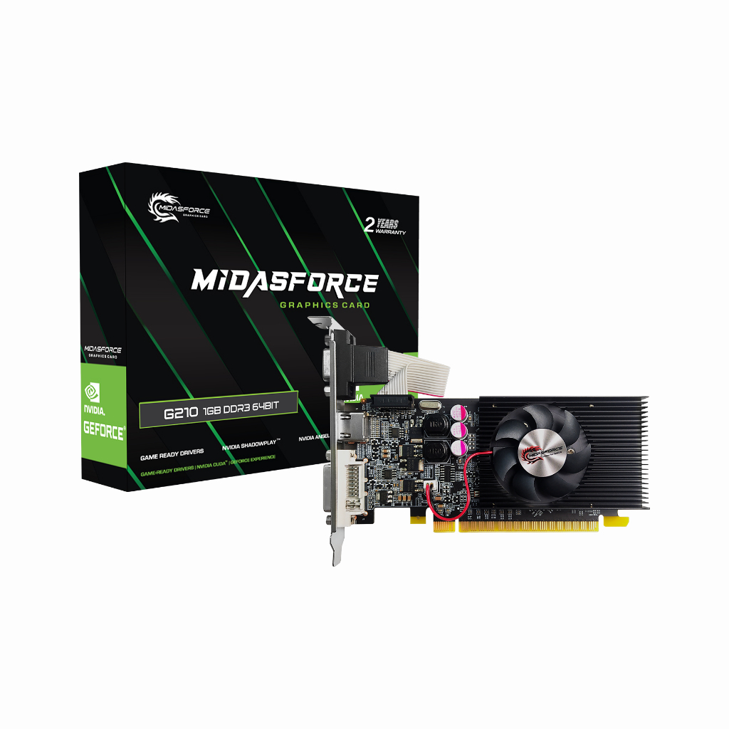 Vga Nvidia GT210 1GB DDR3 LP Midasforce - Vga Card