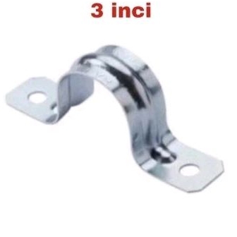 klem plat 3" klem pipa plat 3inchi clamp U iron besi plat