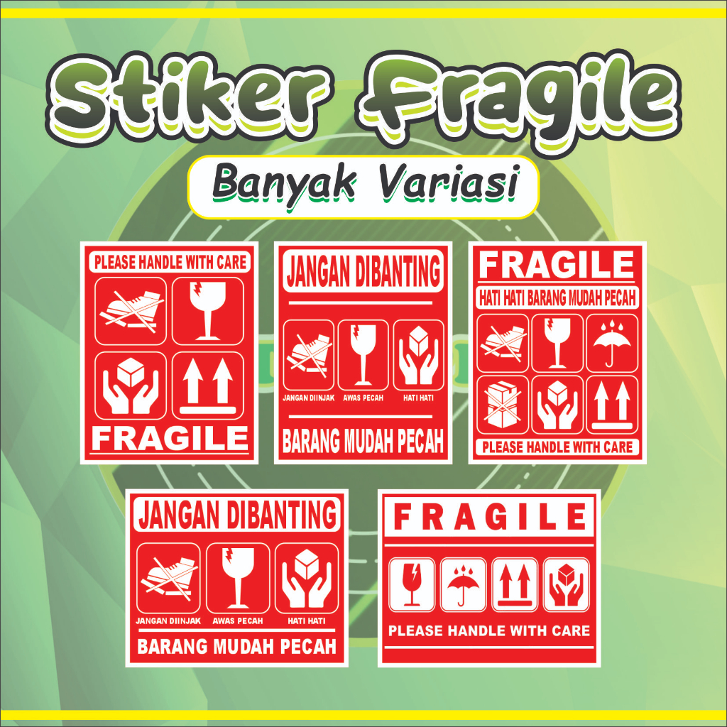 

A3 / Stiker Fragile / Sticker Jangan Di Banting / Stiker Penanda Mudah Pecah / Sticker Label Mudah Rusak