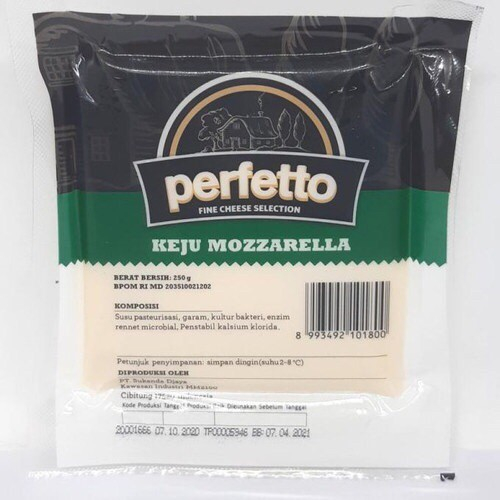 

Keju Mozzarella Perfetto 250gr Cheese Mozarella