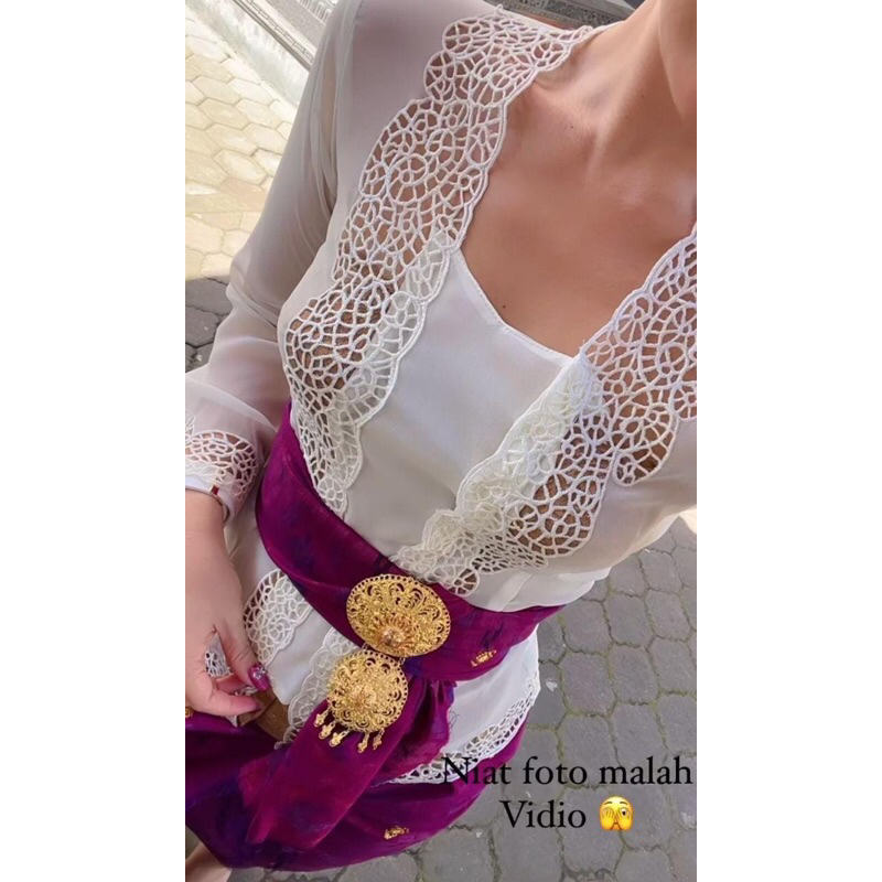 kebaya jadi bordir motif kerawang // kebaya bordir bali