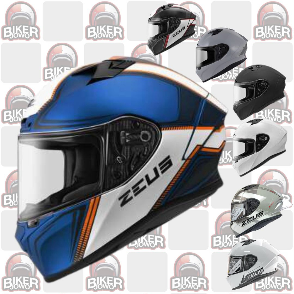 Zeus 826 Z826 ZS826 Helm Fullface Flat Visor