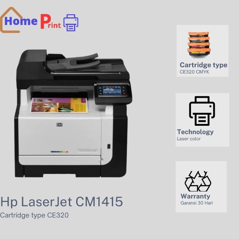 Printer hp LaserJet Cm1415fn printer potocopy warna