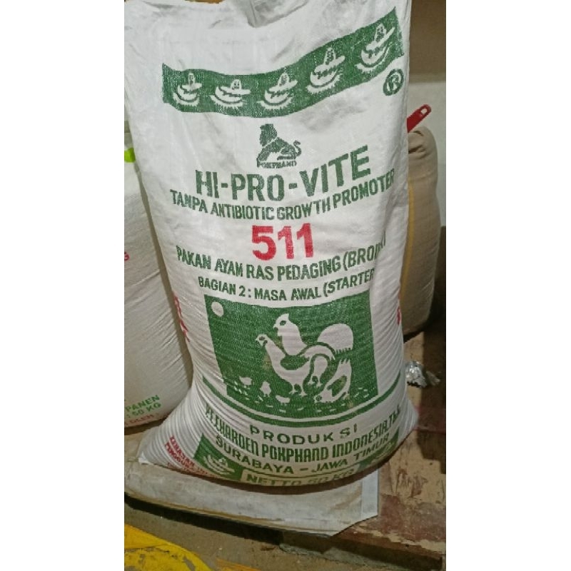 Pakan ayam/Pur ayam 511 masa awal kemasan repack 1kg