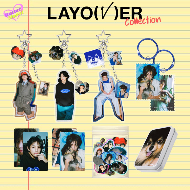 BTS V LAYOVER FANKIT COLLECTION PREMIUM KEYCHAIN