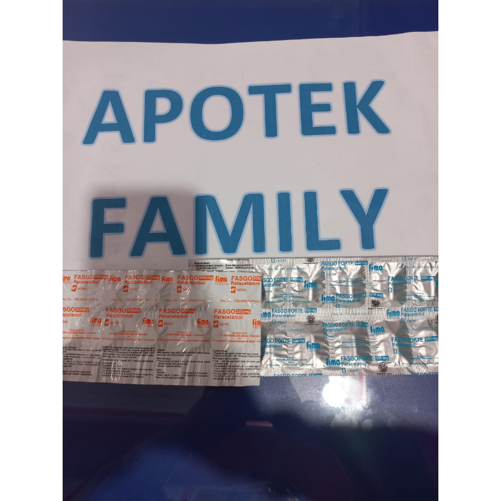 FASGO 500 mg FORTE 650 mg Paracetamol Fima
